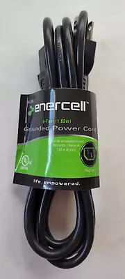 Grounded Power Cord US Enercell 6 Foot 3 Prong Grounded 18 Gauge 125V New • $3.75