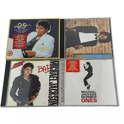 £15.95 • Buy Michael Jackson 4 X CD Album Bundle Thriller 25, Bad, Off The Wall, Number Ones