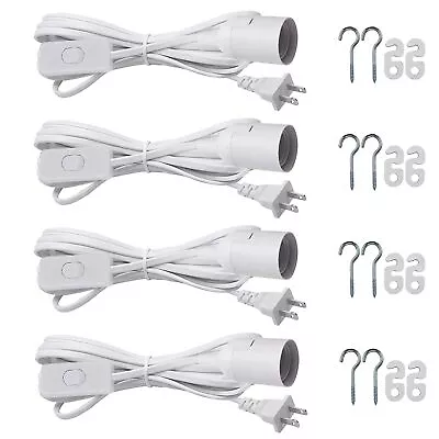 4 Pack Hanging Light Socket With Cord - Extension Hanging Lantern Cord Cable..  • $24.49