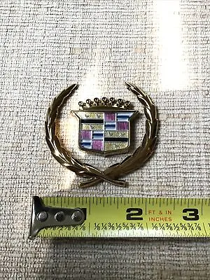 Vintage CADILLAC ELDORADO ROOF CREST WREATH EMBLEMs Gold OEM • $22.50