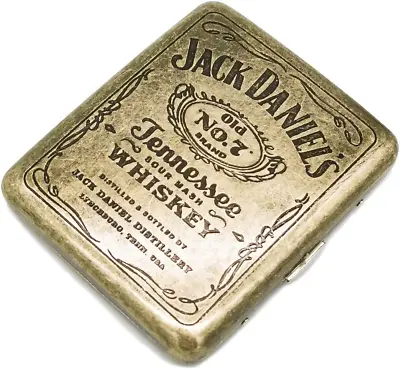 Vintage Metal Cigarette Case Box Gold Men Tobacco Holder For 14S 10Cm King Size • $22.62