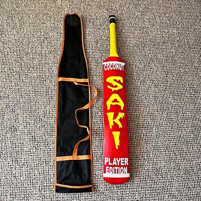 Saki Cricket Bat Sri Lankan Coconut Wood Tape Ball Soft Tennis Ball Sialkot Made • £58.99