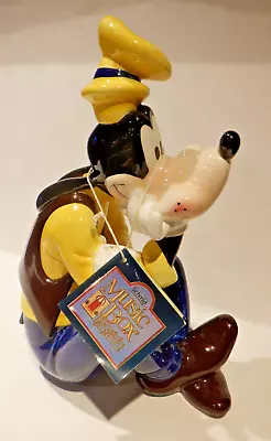 Vintage DISNEY/Schmid Large GOOFY Music Box Figurine JOLLY GOOD FELLOW • $60