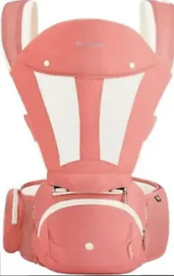 £18 • Buy Bebamour Pink Hip Seat Baby Carrier Newborn To Toddler Backpack Bibs Travel