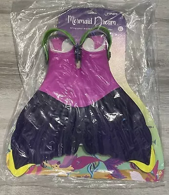 Mermaid Dream Fin Swim Pink Sparkly Glitter Purple Age 6+ Monofin (C-F-1) • $40