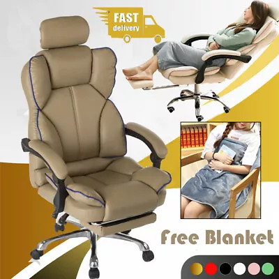 $89.02 • Buy Gaming Chair Office Computer Executive Chairs Seating Footrest Racer Adjustable