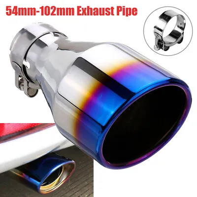 2.1  - 4  Universal Stainless Steel Rears Exhaust Muffler Tail Pipe End Trim Tip • £16.51