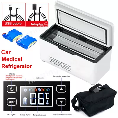 Mini Car Fridge Medical Rechargeable Cooler Box Diabetic Insulin Cold Storage • $134.99