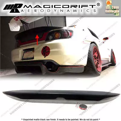 For Honda S2000 AP1 AP2 BYS Style Rear Trunk Spoiler Wing Deck Ducktail Poly BLK • $95.87