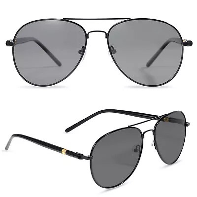 Photochromic Sunglasses Aviator Polarized Driving Glasses W/Large Metal Frame • $53.19
