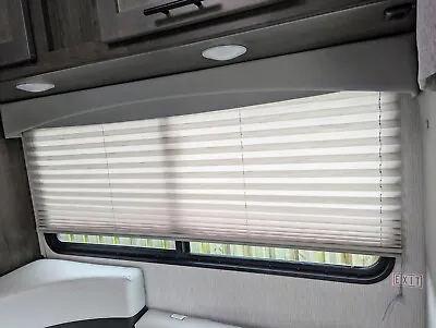 $120 • Buy MUST GO! Set Of 4 Irvine Pleated RV Window Shades Blinds