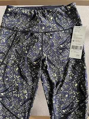 Sweaty Betty Power Workout Leggings 7/8 Length Size Xs Yellow Map Print Sold Out • $47.29