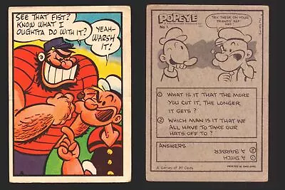 1959 Popeye Chix Confectionery Vintage Trading Card You Pick Singles #1-50 • $26.98