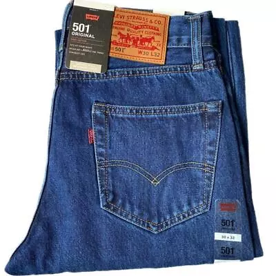 Levis® 501 Mens Denim Jeans Original Fit Bottoms Straight Leg Pants Jean STONE W • £38.99