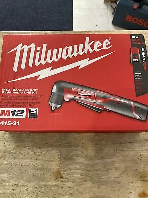 Milwaukee 2415-21 M12 12V Lithium-Ion Cordless Right Angle Drill - Red • $120