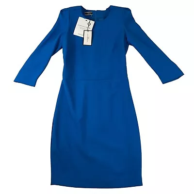 Malene Birger Dress Womens 36 Zofir Blue Long Sleeve Sheath • $64.99