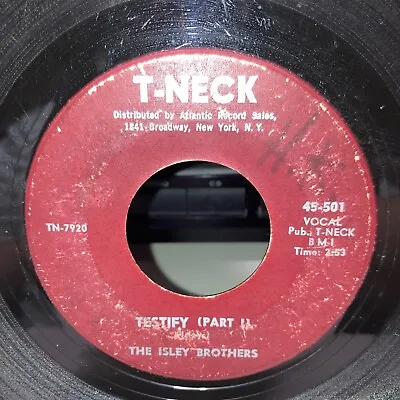 HEAR •ISLEY BROTHERS Testify MOD R&B NORTHERN SOUL 45 Jimi Hendrix Guitar T-Neck • $14.99