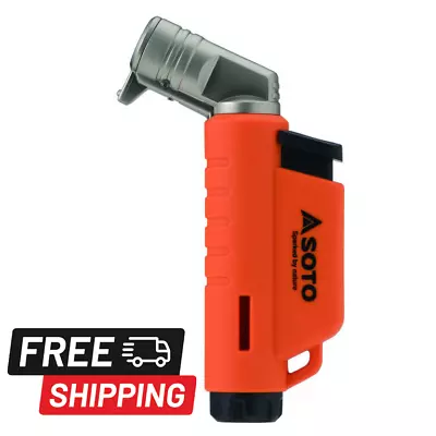 Soto Micro Torch Horizontal Jet Lighter High Vis Orange - Prepping Camping (new) • £16.99