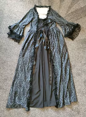 Halloween Women Victorian Gown Dress Gothic Vampire Costume Black Size S • £19.99