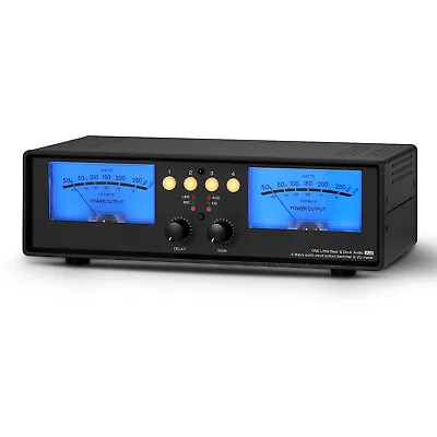 Douk Audio VU2 Dual Analog VU Meter Display 4-way RCA Audio Selector Splitter  • $169.99