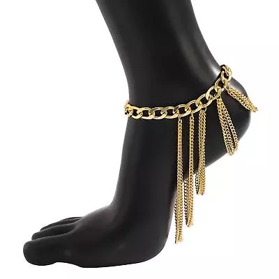 Multi Layer Tassel Anklet Gift Adjustable High Heels Cuban Link For Girls • $18.16