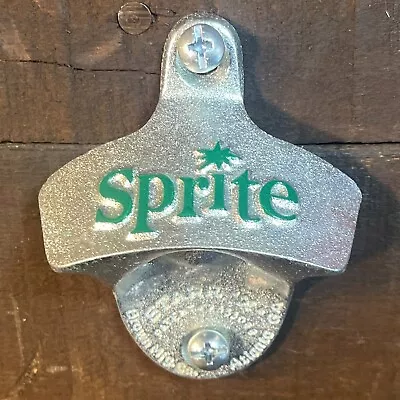 Sprite Bottle Opener Cast Iron Wall Mounted Vintage Chrome Finish • $20.99