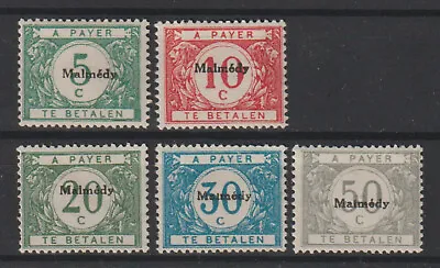 Belgium - MALMEDY - 1920 - COB OC79/83* - MH - • $16.16