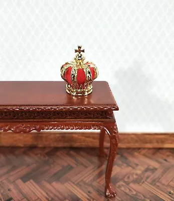 Miniature Gold King's Crown With Cross Metal 1:12 Scale Dollhouse • $7.99