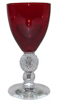 Morgantown Golf Ball Ruby Footed Water Goblet • $24.99