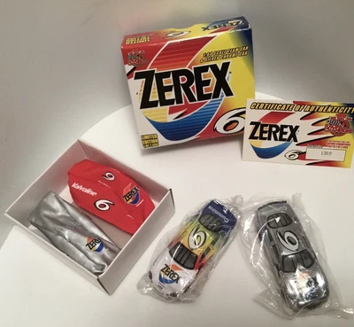 $12 • Buy MARK MARTIN ZEREX Set Of 2 With CAR COVERS REGULAR & SILVER Boxed- Die-cast