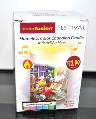 Colorfusion Festival FLAMELESS COLOR CHANGING MUSICAL CANDLE • $19.99