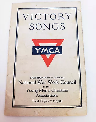 YMCA Victory Song Booklet (3¼  X 5 ) - Lyrics 41 Songs 16 Pages - WWI • $22.25