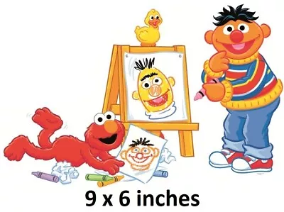 Elmo Ernie Artists Wall Decal Vinyl Sticker Sesame Street Peel & Stick Art Decor • $4.99