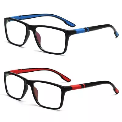 Blue Ray Blocking Bifocal Reading Glasses Square Eyeglasses  Men Women • £3.76