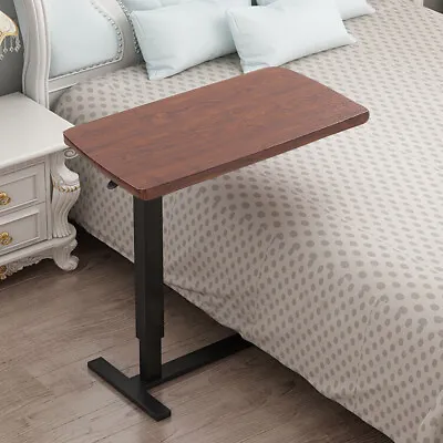 C-Shaped Mobile Table Sofa Over Bed Side Nightstand On Wheels Adjustable Height • £60.94