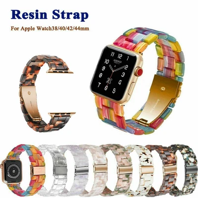 $19.74 • Buy 38/40/42/44/45mm Resin IWatch Link Band Strap For Apple Watch Series SE7/6/5/4/3