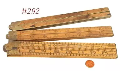 Boxwood Brass 66 1/2 Size RULE RULER LOT Upson Stanley Rabone • $44.50