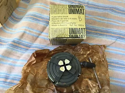 Original Unimat SL Lathe 4 Jaw Chuck Ref. No. 1002a Been Stored For Years Unused • £59.95