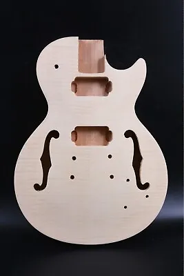 Semi-Hollow Guitar Body Mahogany With Maple Cap Build Your Own Bolt On Heel • $78.20