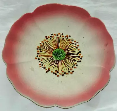  French Majolica  Plate  Flower Massier Vallauris Eglantine /1 • $120