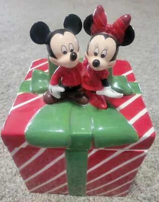 Mickey & Minnie Cookie Jar Disney Store Christmas Gift Present • $35.67