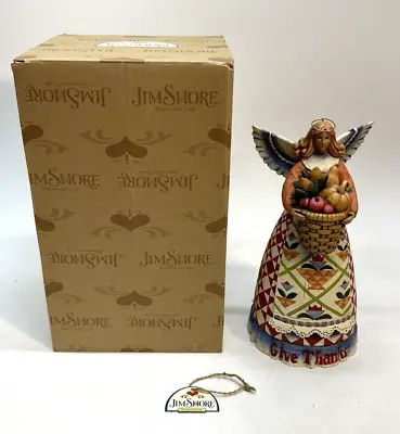 JIM SHORE Heartwood Creek Give Thanks Angel Harvest Figure Thanksgiving 11 Inch • $29