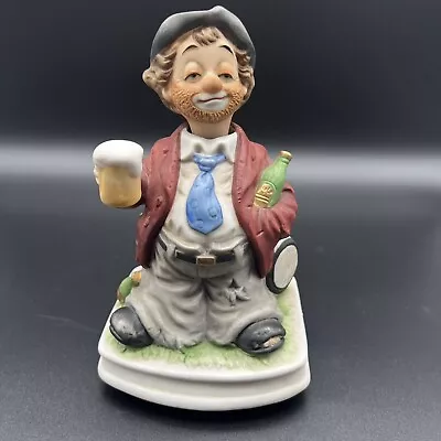 Waco Melody In Motion Willie Beer Drinker Hobo Clown Musical Figurine Animated • $20.69