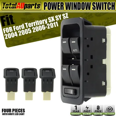 Master & 3x Single Window Switches For Ford Territory SX SY SZ Illuminated Black • $33.99