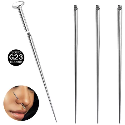 14-18G Titanium Steel Threaded/Threadless Nose Piercing Needle Ear Piercing Tool • $10.59