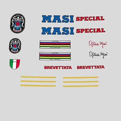 Masi Special Bicycle Decals Transfers Stickers - Red. N.204 • $38.20