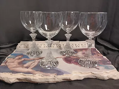 4 Mikasa  The Ritz  Contemporary Fluted Wine Glasses Goblets Set • $24.99