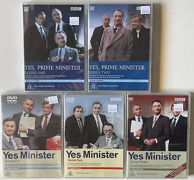 Yes Minister Season 1-3 & Yes Prime Minister Season 1-2 (DVD) PAL R4 BBC BN • $28.87