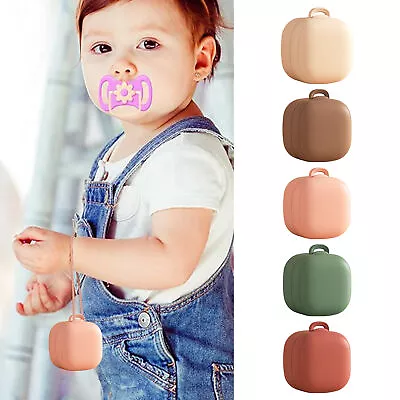 Pacifier Holder Case Silicone Portable Pacifier Cover Pouch Bag • $11.64