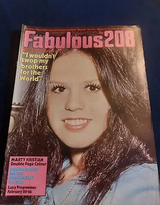 Vintage FABULOUS 208 Magazine 24 FEBRUARY 1973 Marie Osmond Marty Kristian FB58D • £12.50